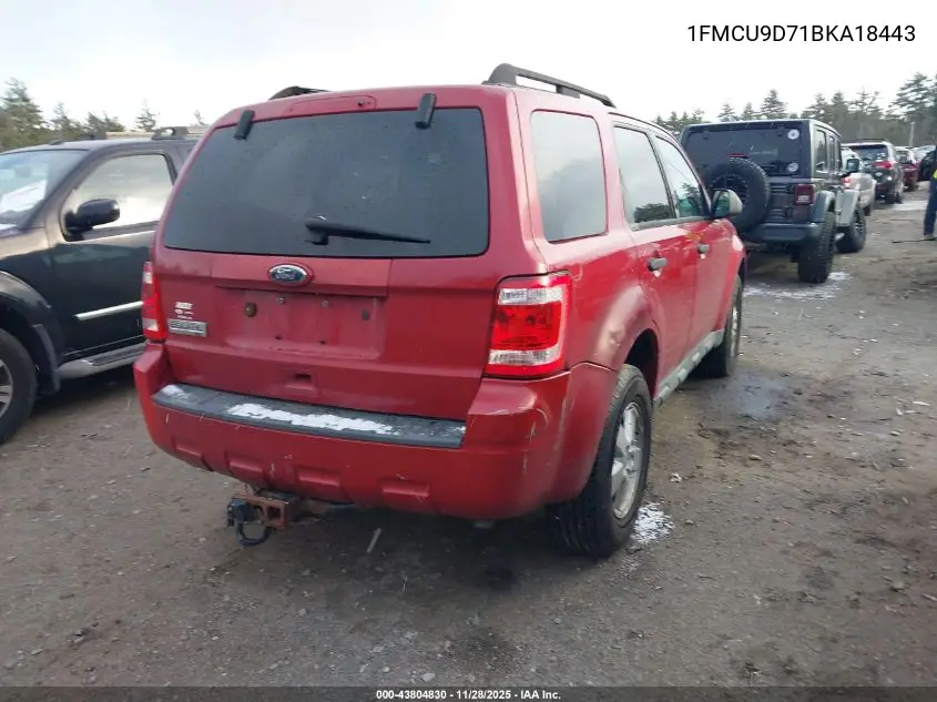 1FMCU9D71BKA18443 2011 Ford Escape Xlt