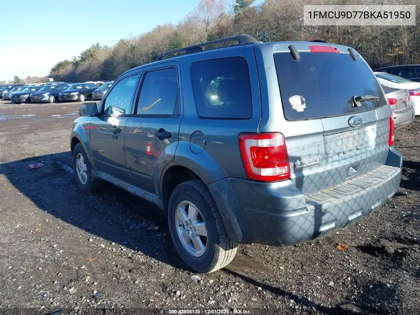 1FMCU9D77BKA51950 2011 Ford Escape Xlt