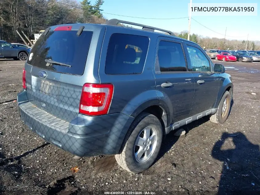 1FMCU9D77BKA51950 2011 Ford Escape Xlt