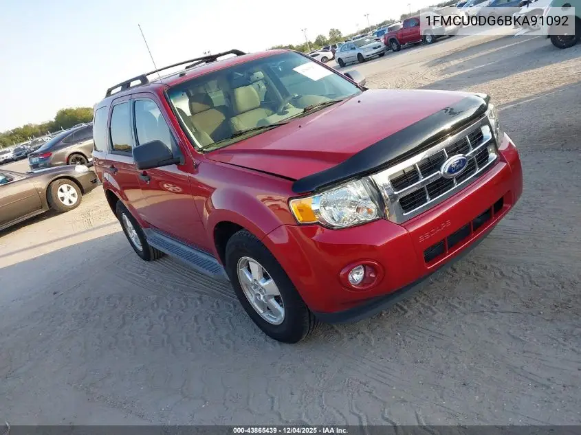 1FMCU0DG6BKA91092 2011 Ford Escape Xlt