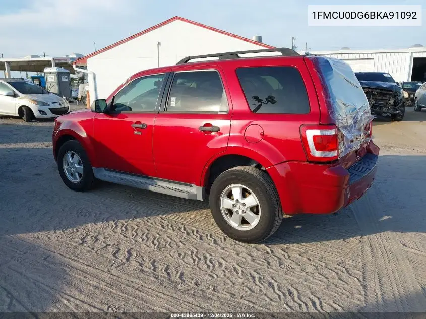 1FMCU0DG6BKA91092 2011 Ford Escape Xlt