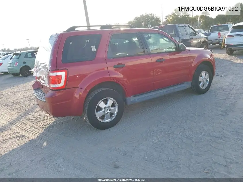 1FMCU0DG6BKA91092 2011 Ford Escape Xlt