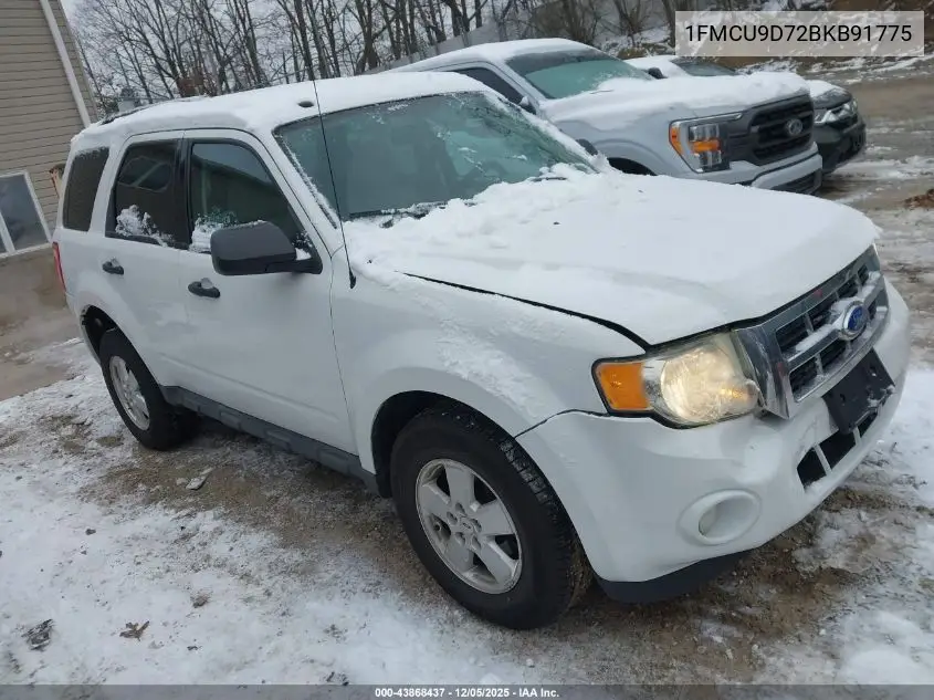 1FMCU9D72BKB91775 2011 Ford Escape Xlt