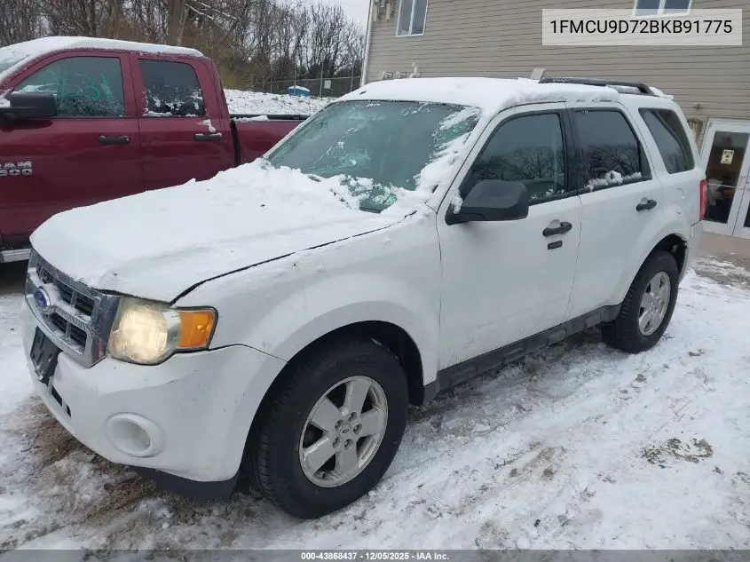 1FMCU9D72BKB91775 2011 Ford Escape Xlt