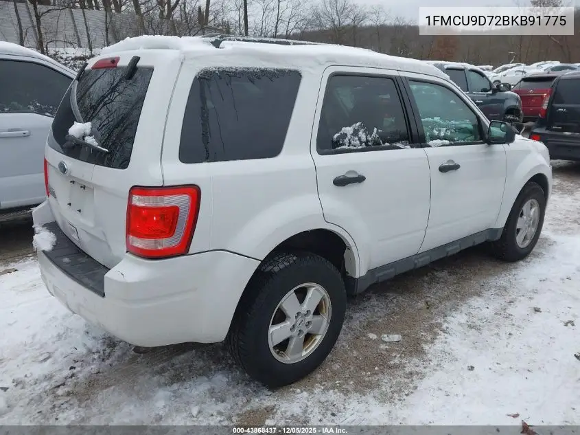 1FMCU9D72BKB91775 2011 Ford Escape Xlt