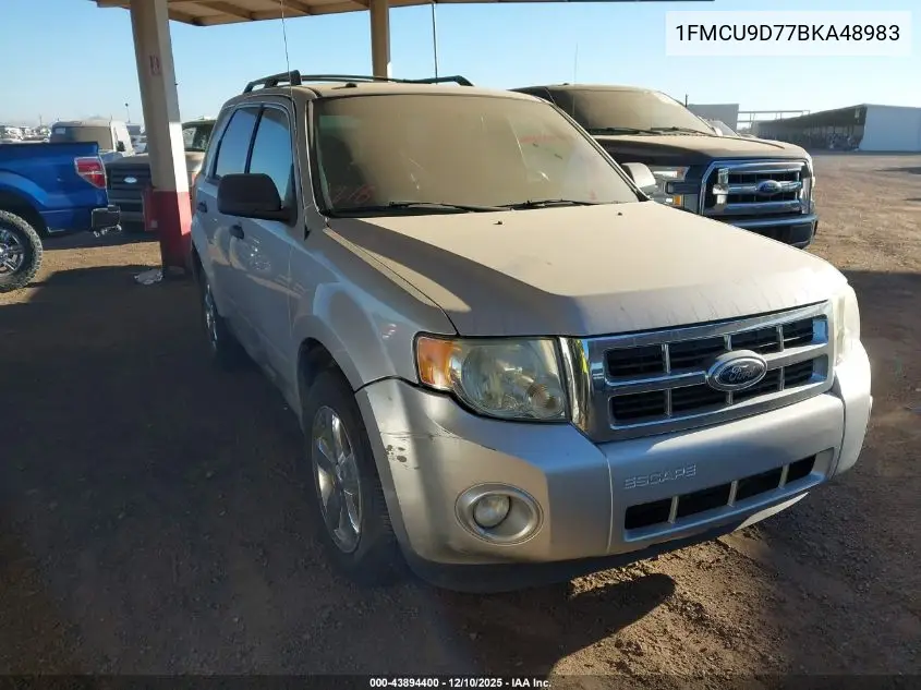 1FMCU9D77BKA48983 2011 Ford Escape Xlt