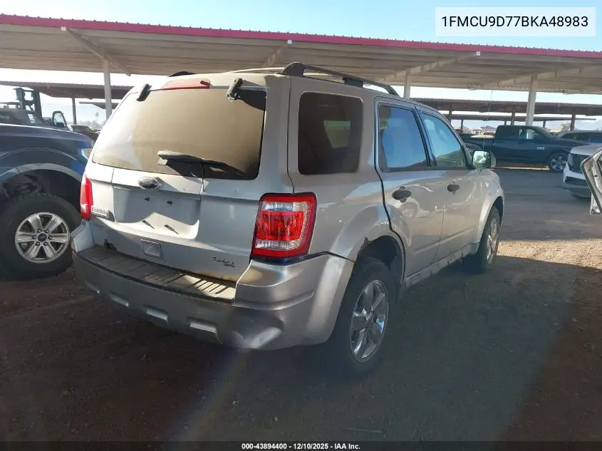 1FMCU9D77BKA48983 2011 Ford Escape Xlt