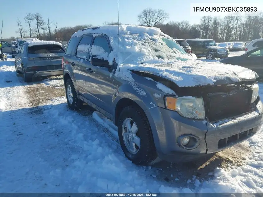 1FMCU9D7XBKC35893 2011 Ford Escape Xlt