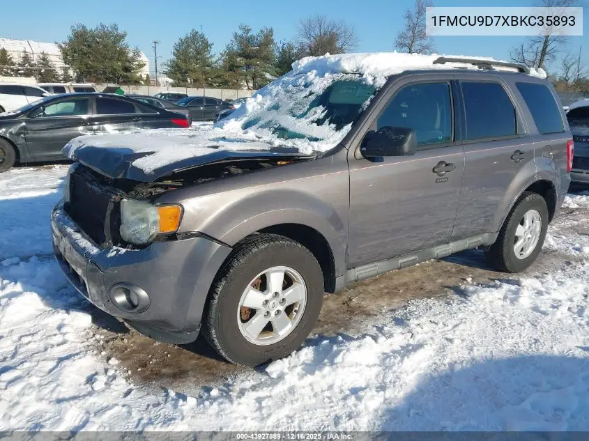 1FMCU9D7XBKC35893 2011 Ford Escape Xlt