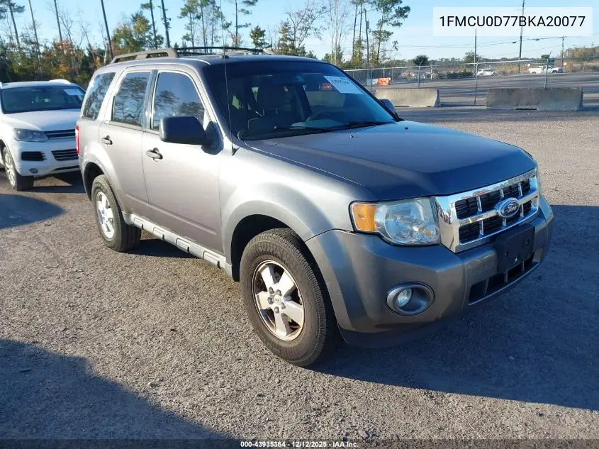 1FMCU0D77BKA20077 2011 Ford Escape Xlt