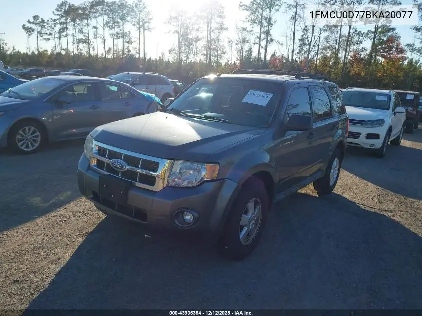 1FMCU0D77BKA20077 2011 Ford Escape Xlt