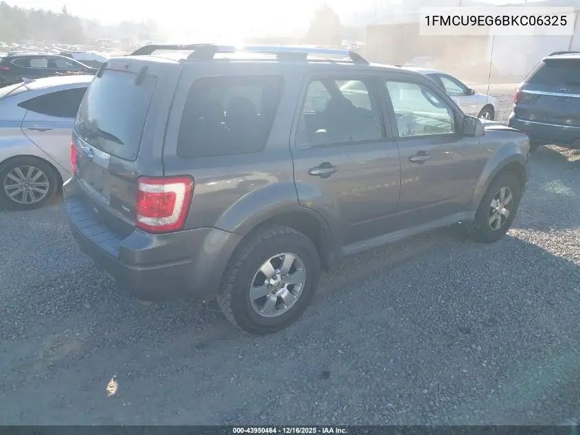 1FMCU9EG6BKC06325 2011 Ford Escape Limited
