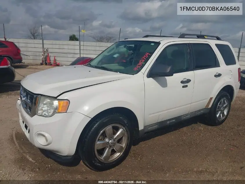 1FMCU0D70BKA06540 2011 Ford Escape Xlt