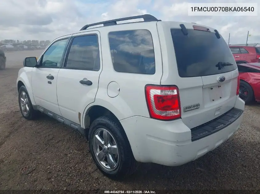 1FMCU0D70BKA06540 2011 Ford Escape Xlt