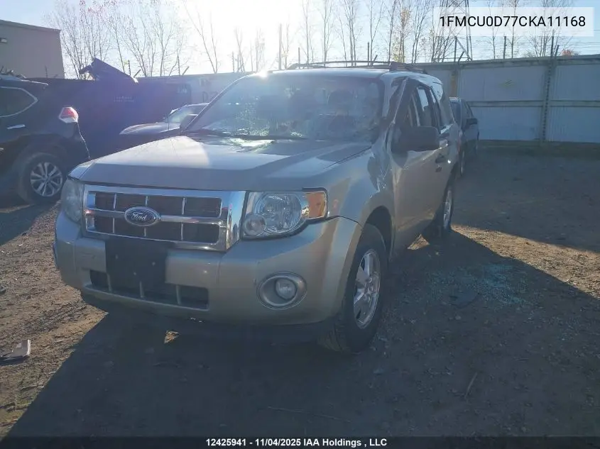 1FMCU0D77CKA11168 2012 Ford Escape Xlt