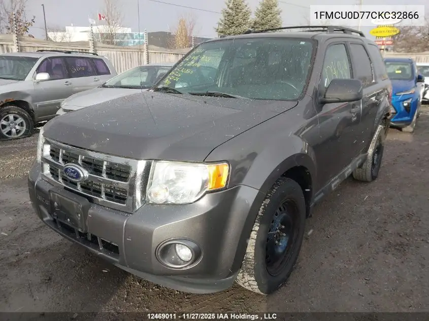 1FMCU0D77CKC32866 2012 Ford Escape Xlt
