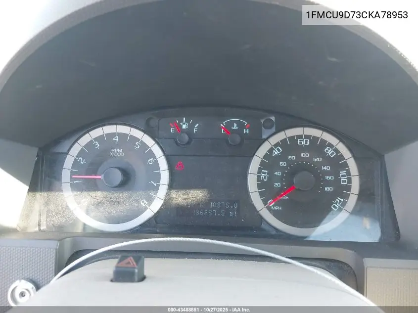 1FMCU9D73CKA78953 2012 Ford Escape Xlt