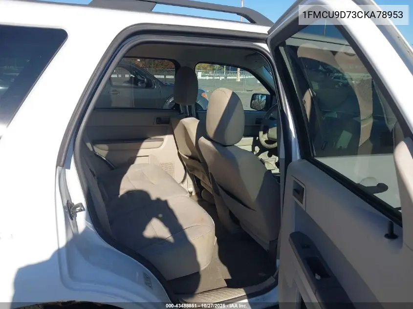 1FMCU9D73CKA78953 2012 Ford Escape Xlt