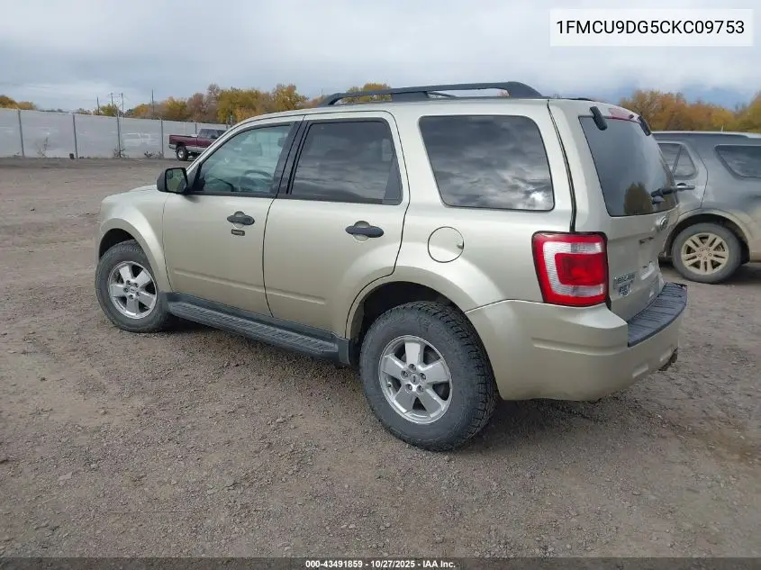 1FMCU9DG5CKC09753 2012 Ford Escape Xlt