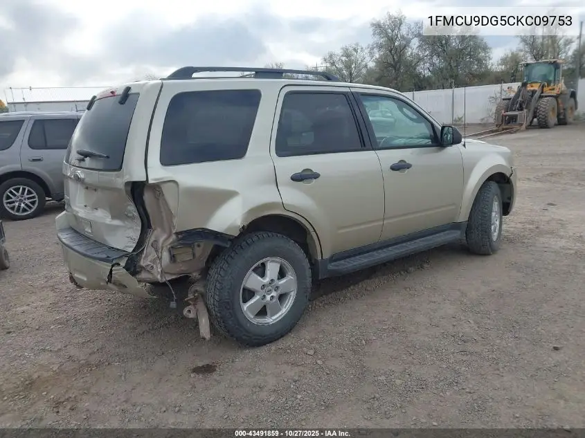 1FMCU9DG5CKC09753 2012 Ford Escape Xlt