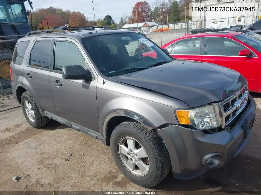 1FMCU0D73CKA37945 2012 Ford Escape Xlt