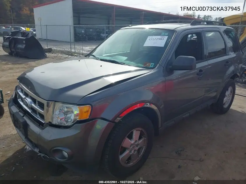1FMCU0D73CKA37945 2012 Ford Escape Xlt