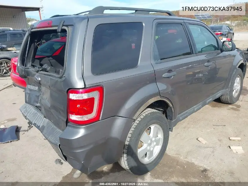 1FMCU0D73CKA37945 2012 Ford Escape Xlt