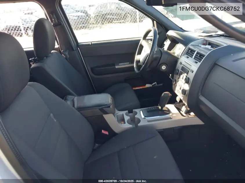 1FMCU0DG7CKC68752 2012 Ford Escape Xlt