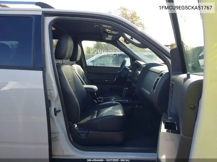 1FMCU9EG5CKA51767 2012 Ford Escape Limited