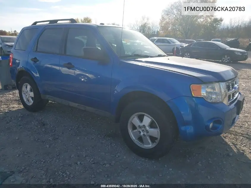 1FMCU0D76CKA20783 2012 Ford Escape Xlt