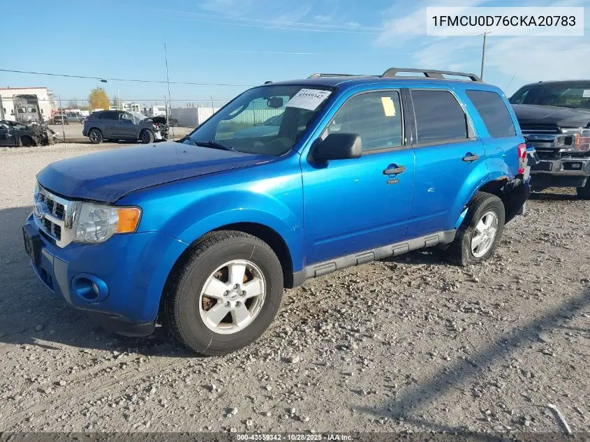 1FMCU0D76CKA20783 2012 Ford Escape Xlt
