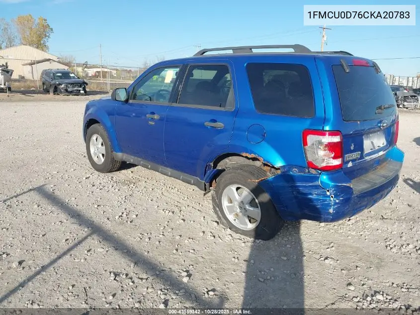 1FMCU0D76CKA20783 2012 Ford Escape Xlt