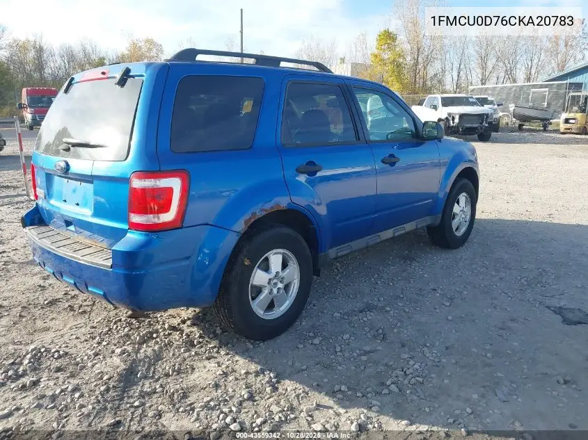 1FMCU0D76CKA20783 2012 Ford Escape Xlt