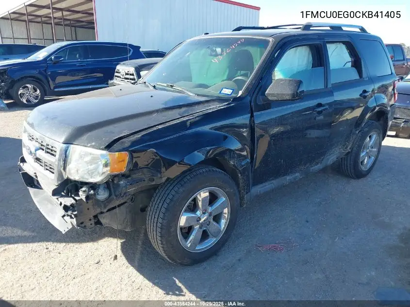 1FMCU0EG0CKB41405 2012 Ford Escape Limited