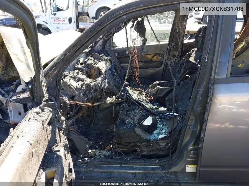 1FMCU0D7XCKB31708 2012 Ford Escape Xlt