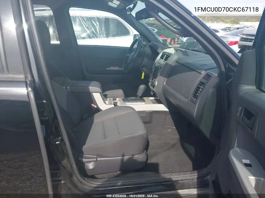 1FMCU0D70CKC67118 2012 Ford Escape Xlt