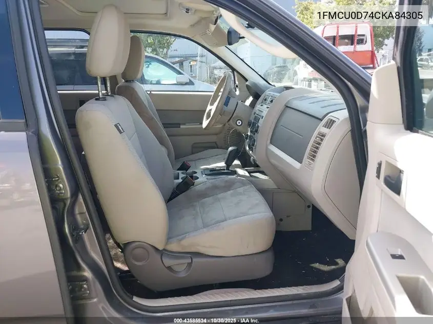 1FMCU0D74CKA84305 2012 Ford Escape Xlt