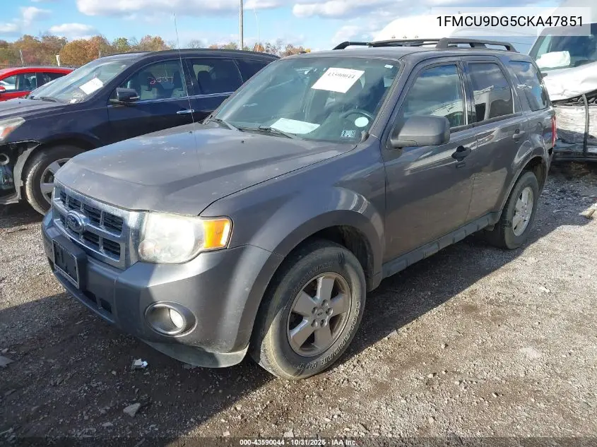 1FMCU9DG5CKA47851 2012 Ford Escape Xlt