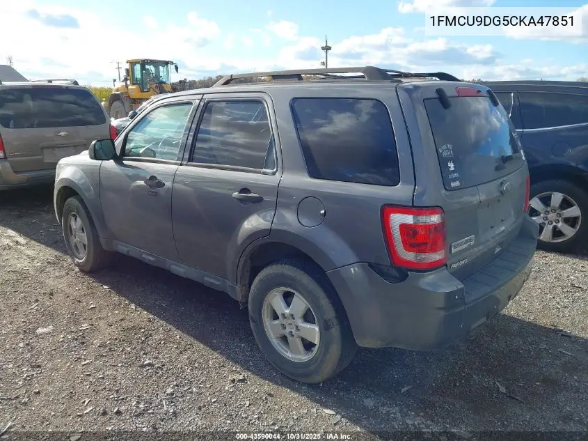 1FMCU9DG5CKA47851 2012 Ford Escape Xlt