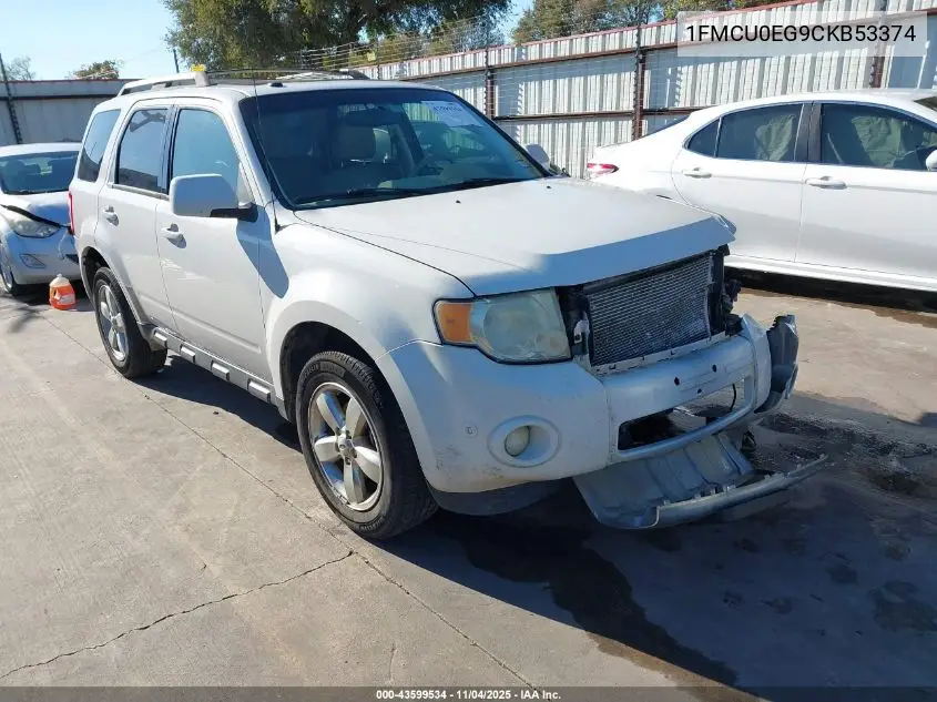 1FMCU0EG9CKB53374 2012 Ford Escape Limited