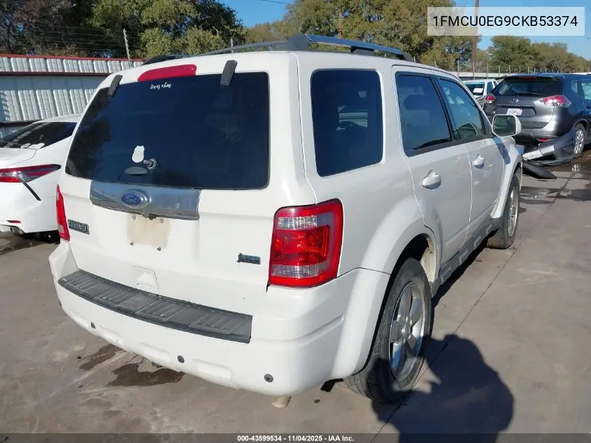 1FMCU0EG9CKB53374 2012 Ford Escape Limited