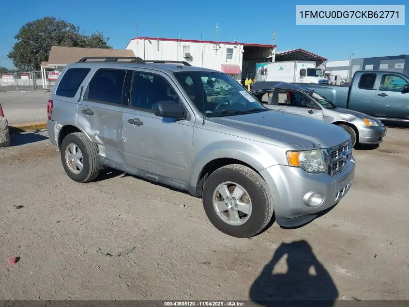 1FMCU0DG7CKB62771 2012 Ford Escape Xlt