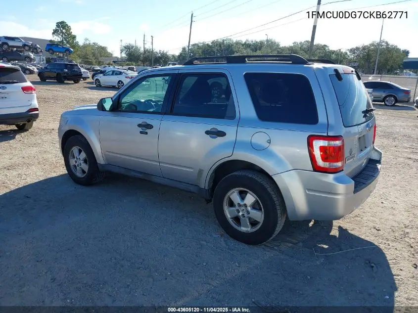 1FMCU0DG7CKB62771 2012 Ford Escape Xlt