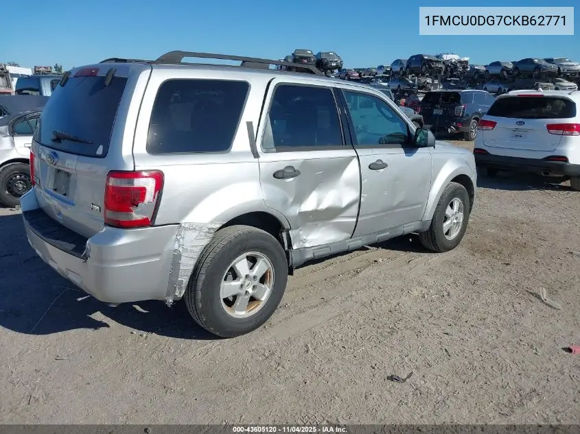 1FMCU0DG7CKB62771 2012 Ford Escape Xlt