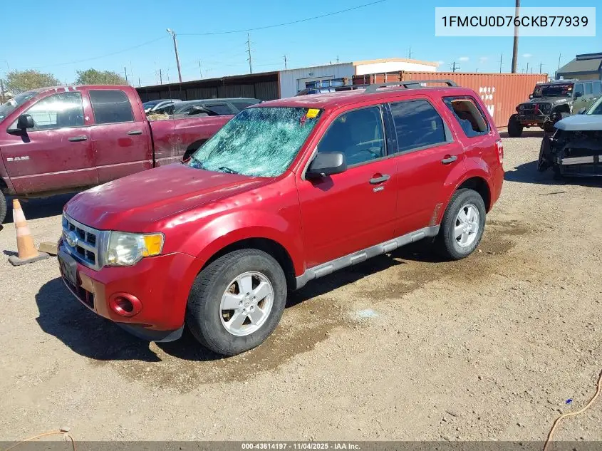 1FMCU0D76CKB77939 2012 Ford Escape Xlt