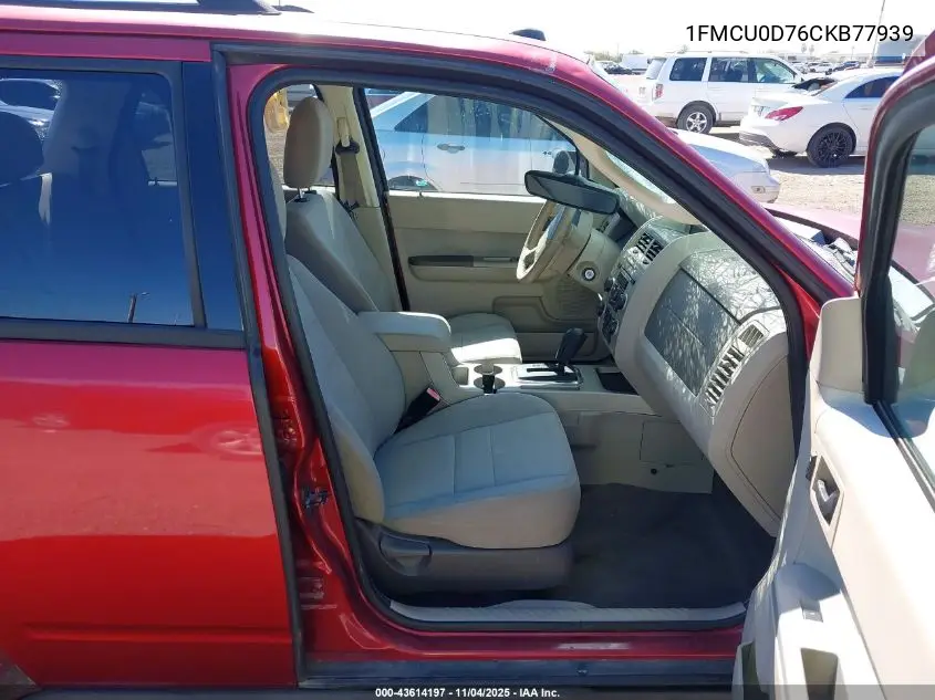1FMCU0D76CKB77939 2012 Ford Escape Xlt