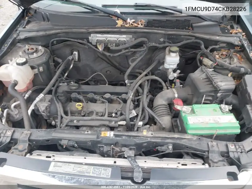 1FMCU9D74CKB28226 2012 Ford Escape Xlt