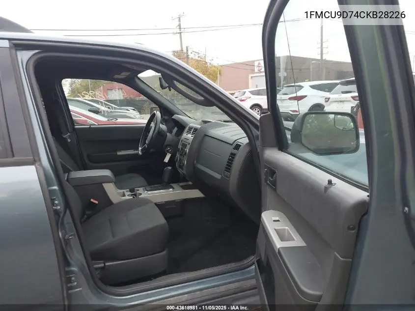 1FMCU9D74CKB28226 2012 Ford Escape Xlt