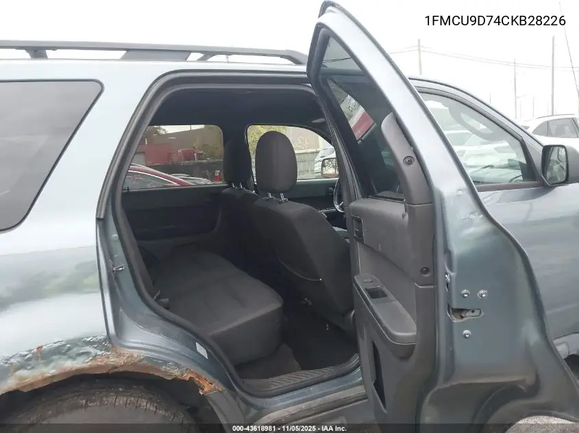1FMCU9D74CKB28226 2012 Ford Escape Xlt