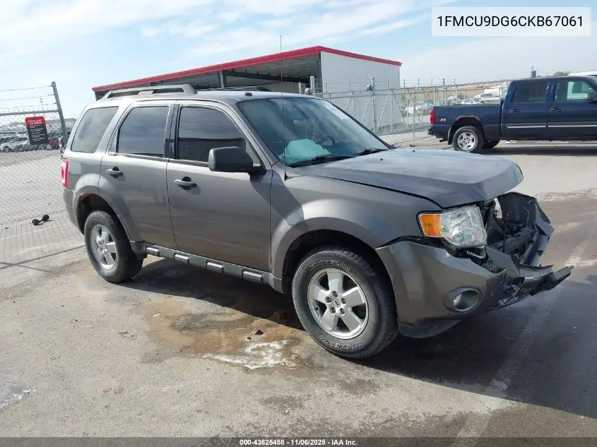 1FMCU9DG6CKB67061 2012 Ford Escape Xlt